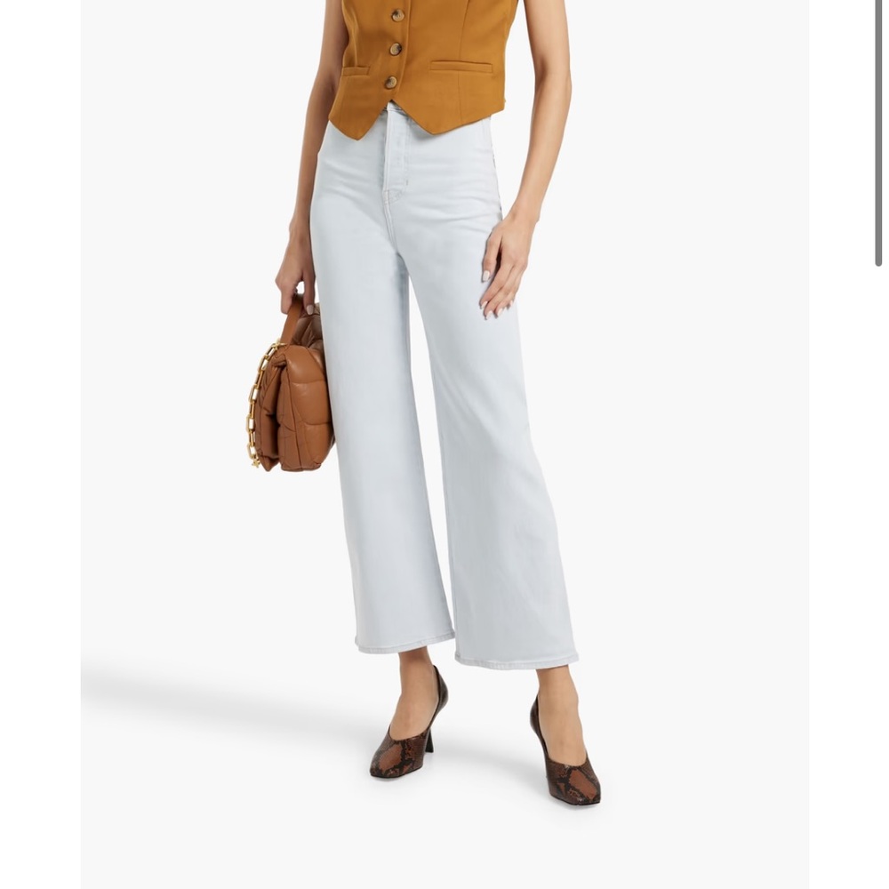 Veronica Beard Grant Wide-Leg Light Wash Jeans size 28
